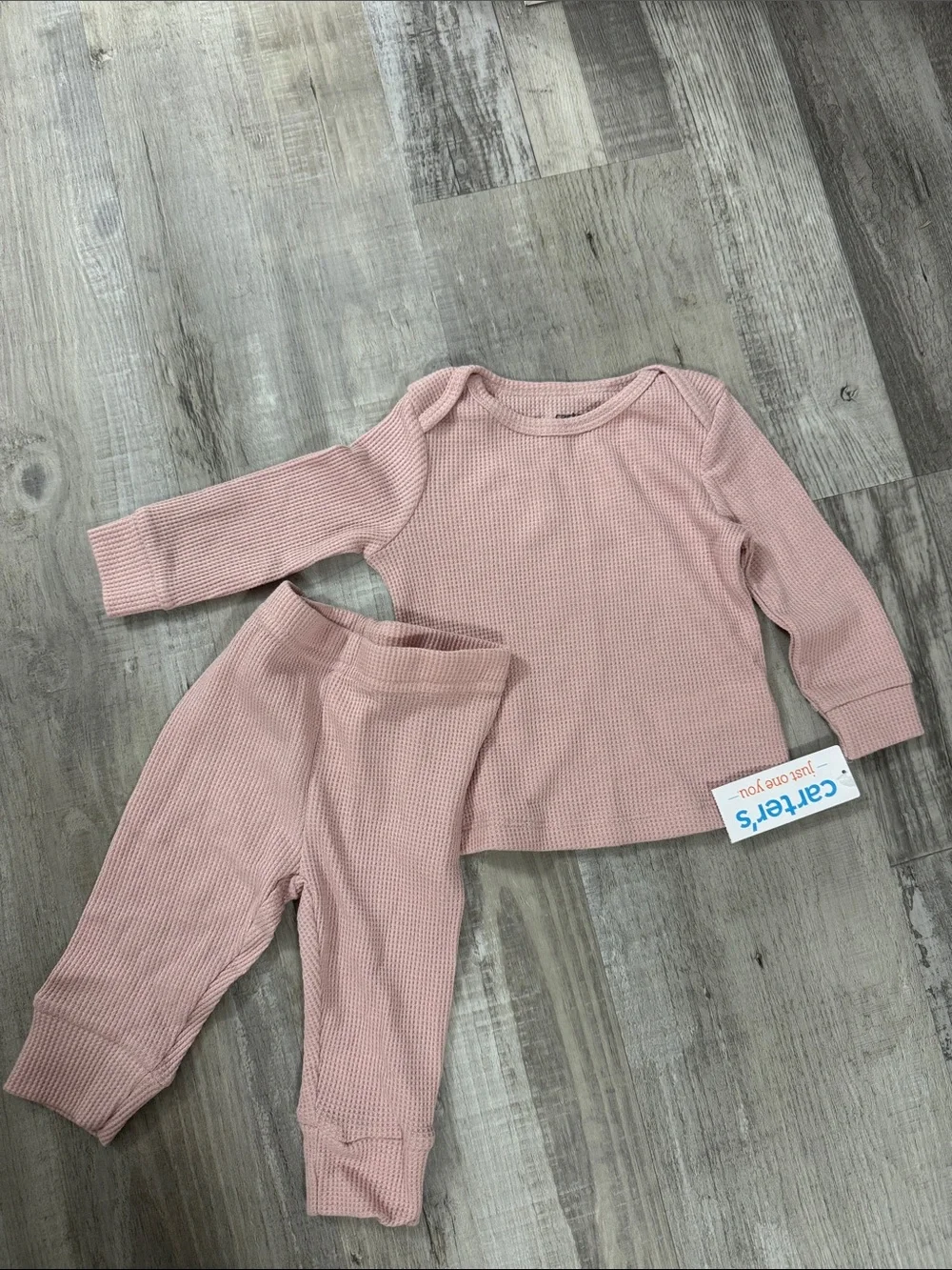 Carter's Mauve Waffle Knit Baby Two-Piece Set